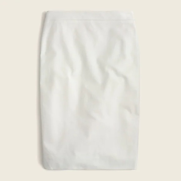 J. Crew No. 2 Pencil® skirt in bi-stretch cotton ivory size 24 - Picture 7 of 7